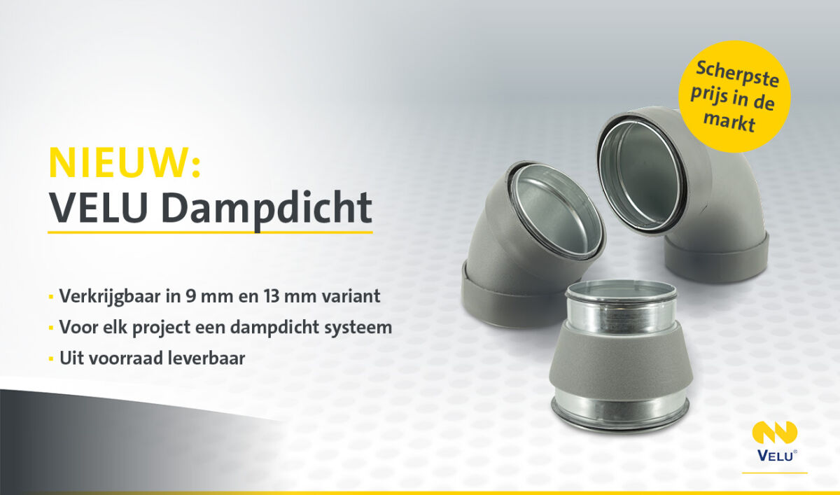 De energiezuinige luchtkanalen van Velu Dampdicht 
